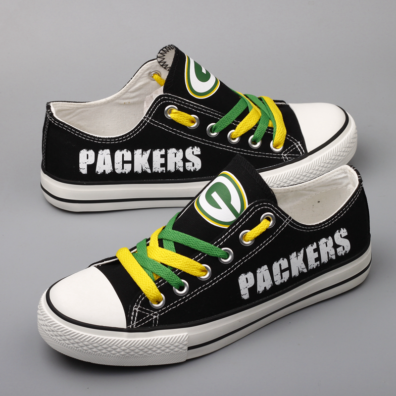Women's Green Bay Packers Repeat Print Low Top Sneakers 004 Women's Green Bay Packers Repeat Print Low Top Sneakers 004